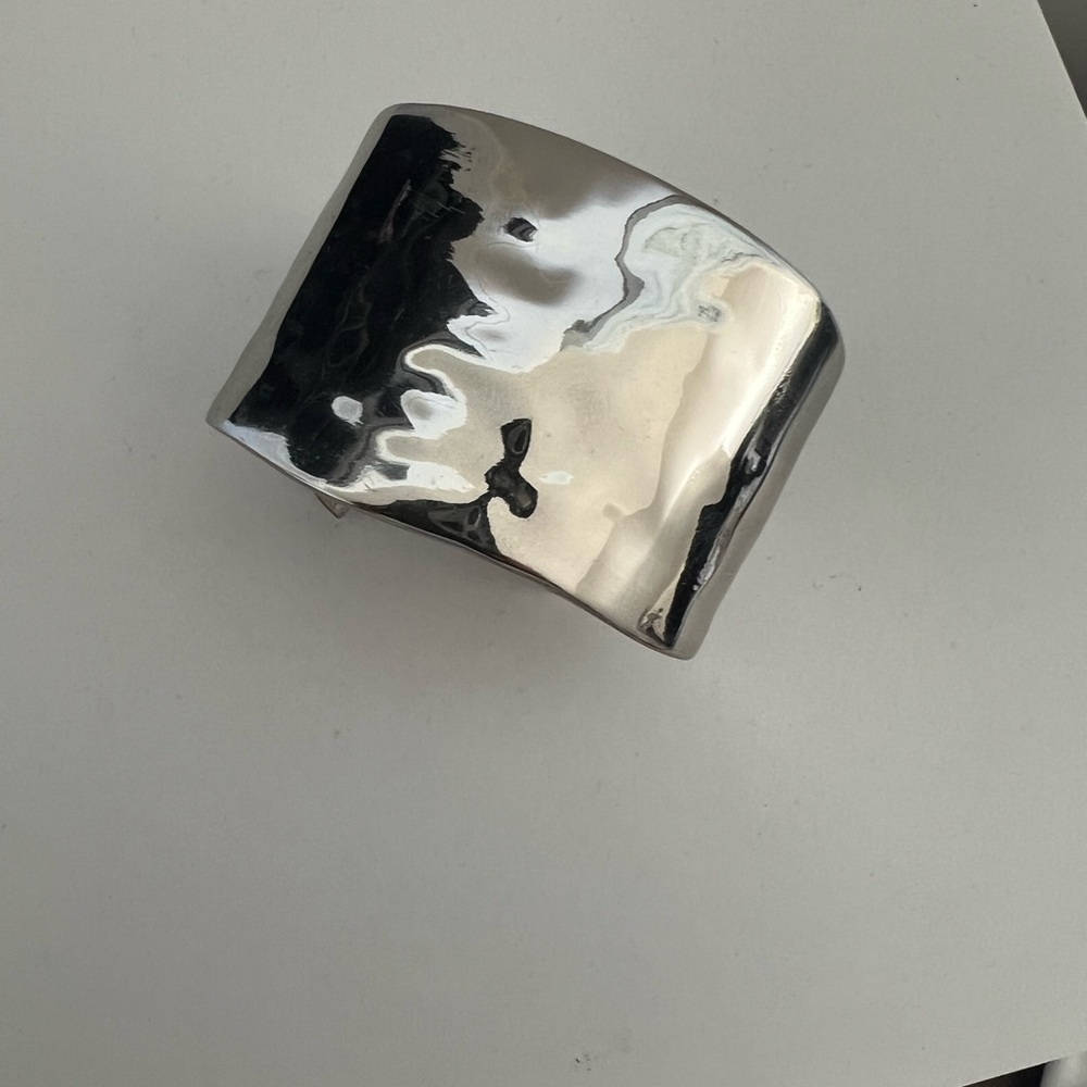 Silver Cuff Bracelet just beautiful! Has good weight and thickness.